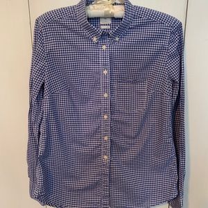 Gap Woman’s Blue & White Collared Top Size S